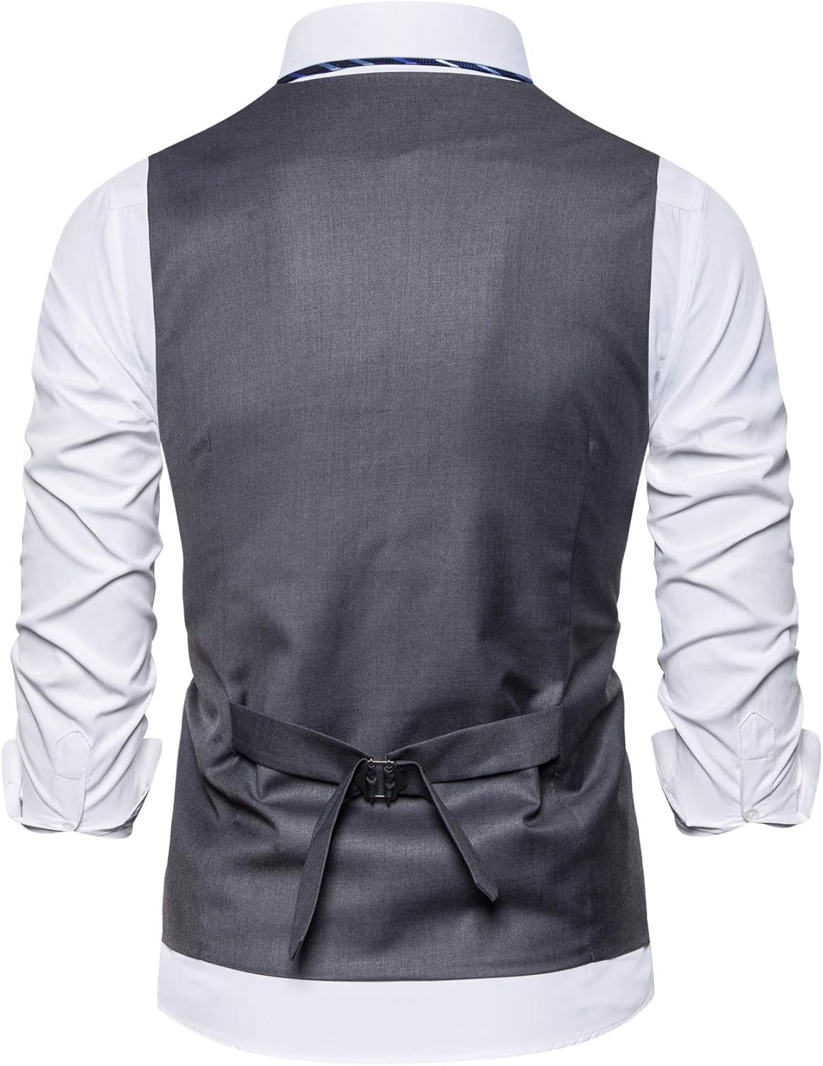 Mens Formal Business Suit Vests 5 Buttons Regular Fit Waistcoat for Suit or Tuxedo - Image 3