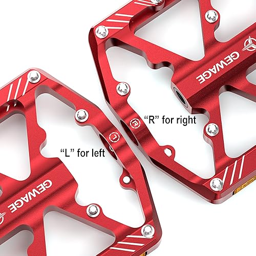 Miniatura 7 de Pedales de bicicleta de 916 pulgadas, pedales de bicicleta con reflectores, 3 rodamientos sellados, pedales de plataforma ancha para bicicleta de