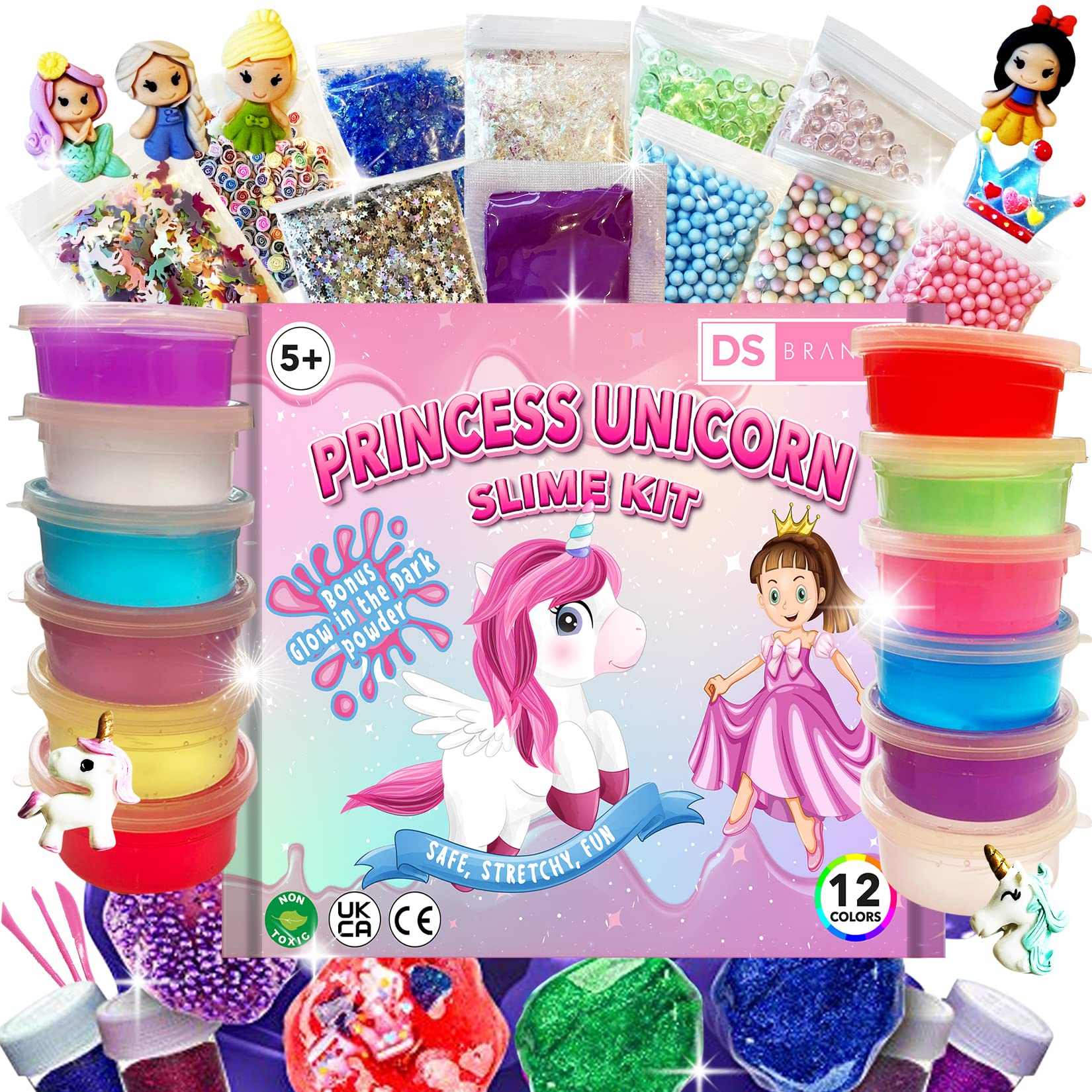 Buy DS Brands Princess Unicorn Slime Kit Stretchy, NonSticky Clear