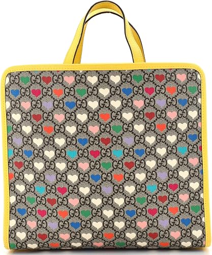 Pre-Loved Children's Tote Printed GG Coated Canvas with Leather Medium, Print