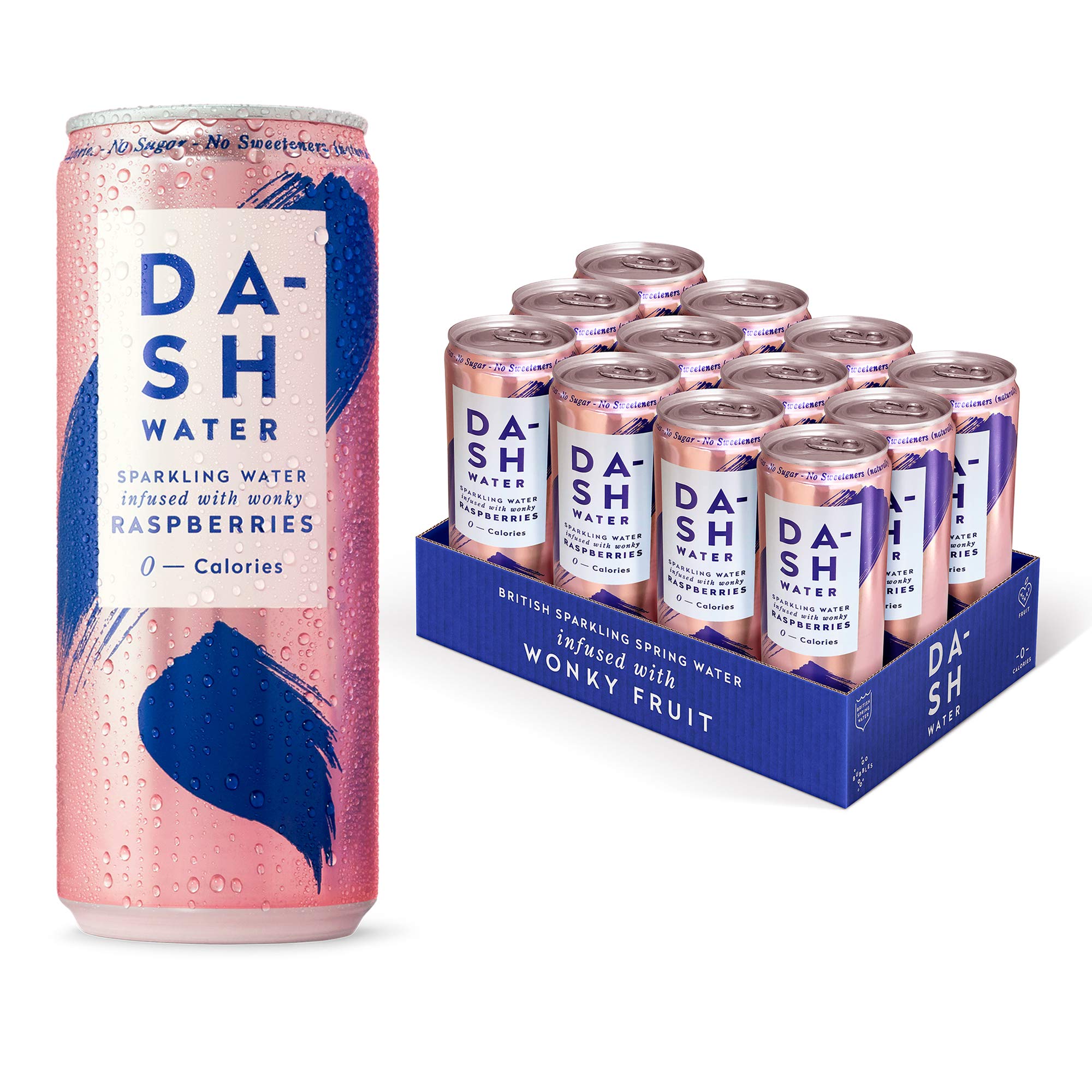 Dash Water Raspberry 12 x Raspberry Flavoured Sparkling Spring Water