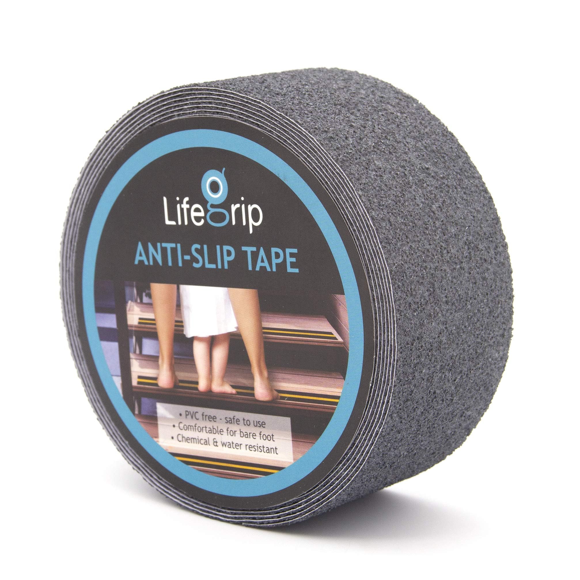 Photo 1 of LifeGrip Anti Slip Safety Tape, 2" x 15', Textured Rubber, Grey