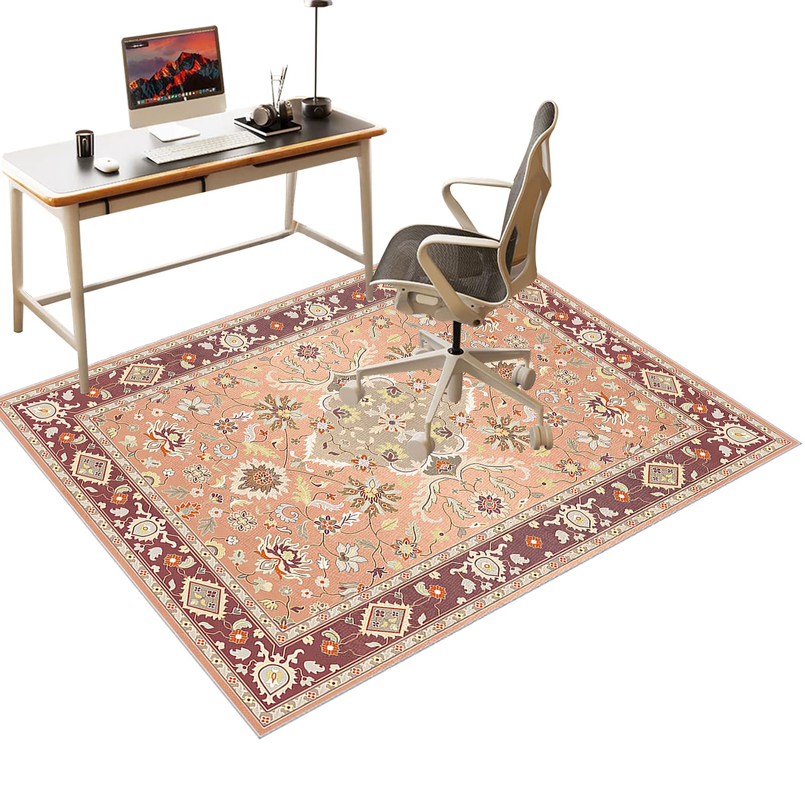 Desk Chair Mat for Carpet Floors, Office Chair Mat for Hardwood Floor, Computer Gaming Chair mat for Hard Floor, Computer Rolling Chair Mat for Home and Office Floor Protector Mat Rug 120 x 160 cm
