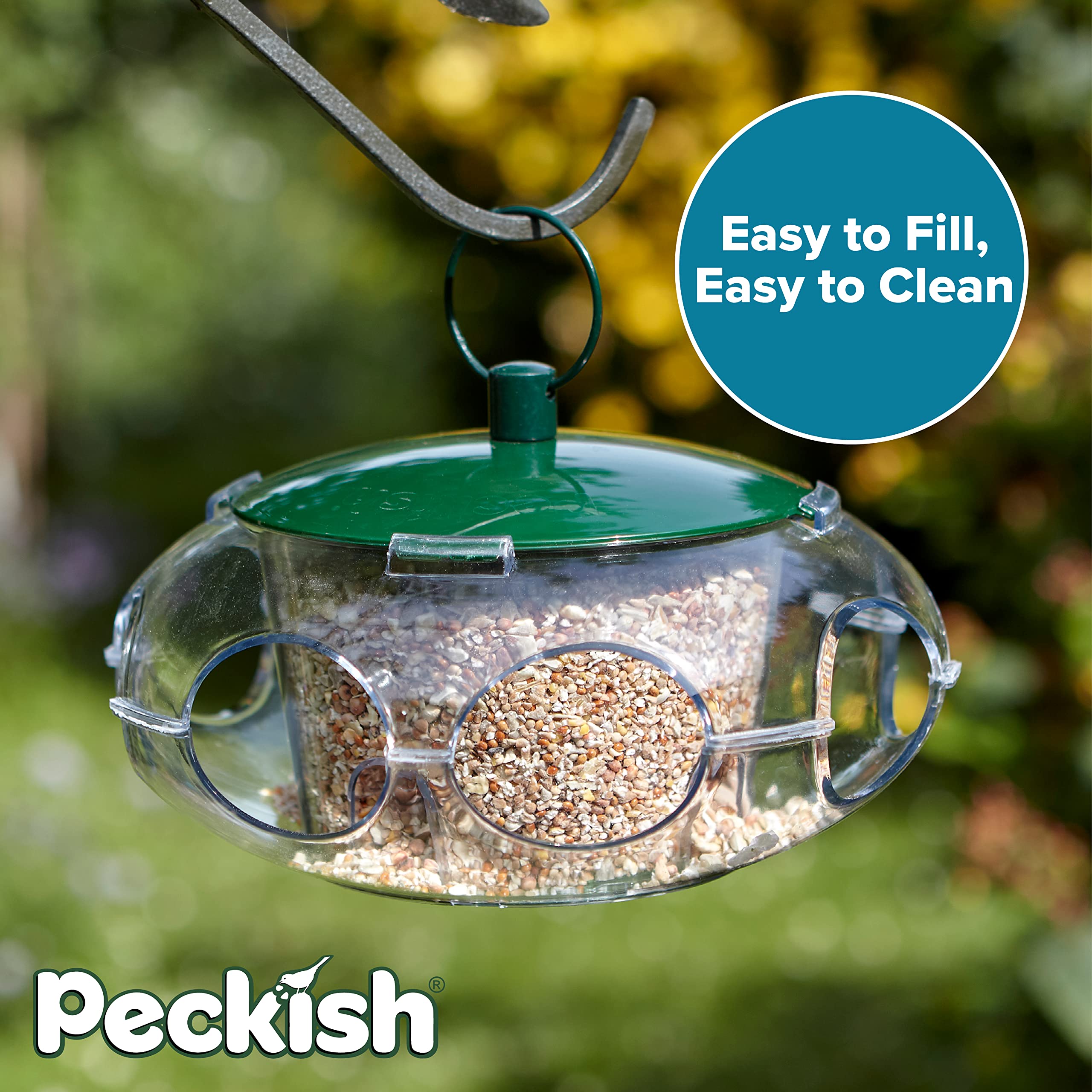 Comedero Diario Peckish Para Aves Silvestres – Semillas, Cacahuetes Y Bolas De Grasa, Fácil Recarga Colgante