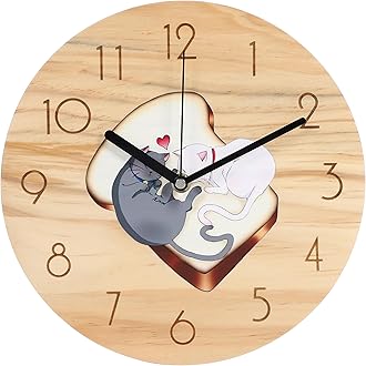 ‘96カルカン オリジナル猫の日からくり時計 掛け時計 楽天市場】壁掛け時計 猫 掛け時計 ベージュ 木目調 カワイイ