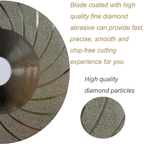 Miniatura 4 de Hoja de sierra para azulejos de grano 150 de 3.937 in, hoja de sierra de diamante ultrafina para cortar vidrio, baldosas de porcelana, cerámica de