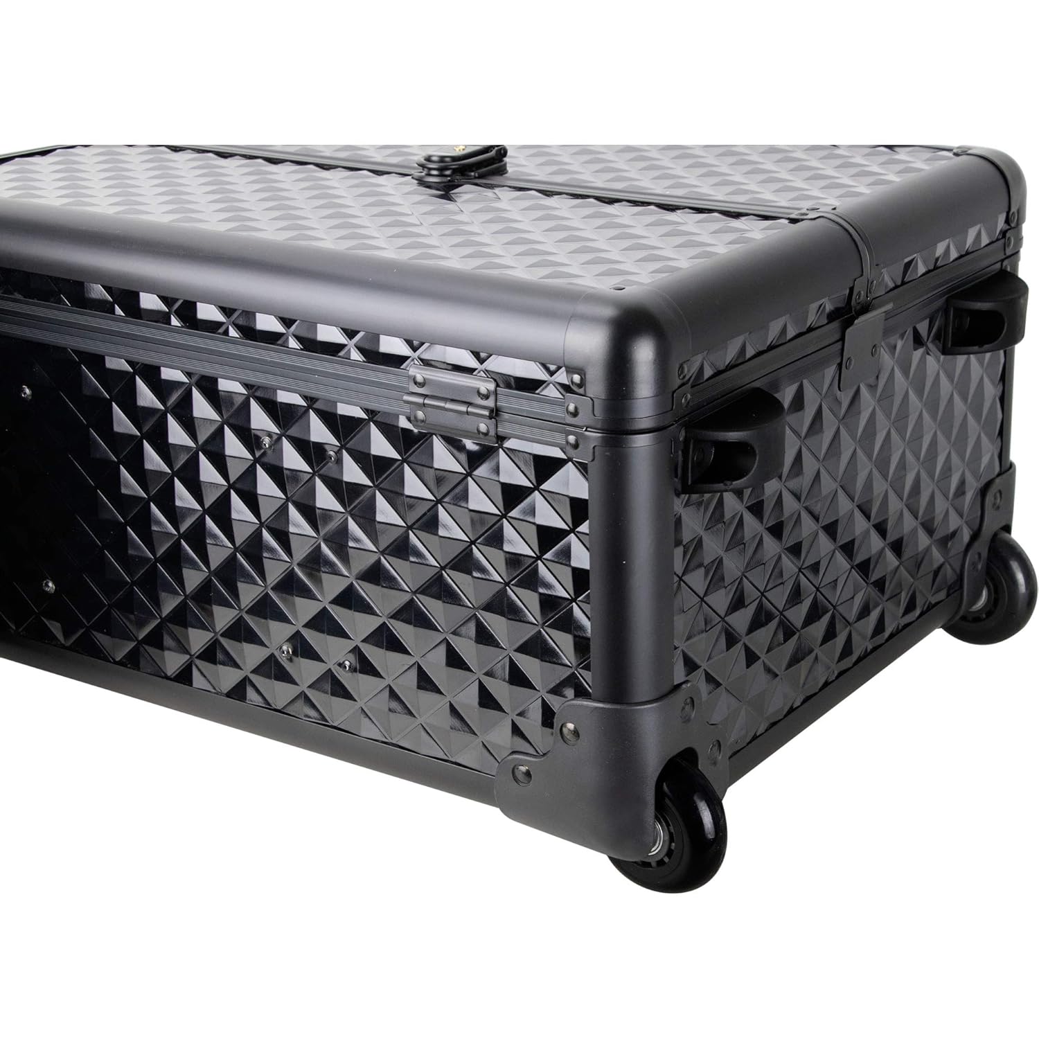 SunRise Professional Rolling Makeup Train Case, Heavy Duty Hair Stylist & Makeup Artist Travel Case, Black Diamond, I3466DMAB : Beauty & Personal Care