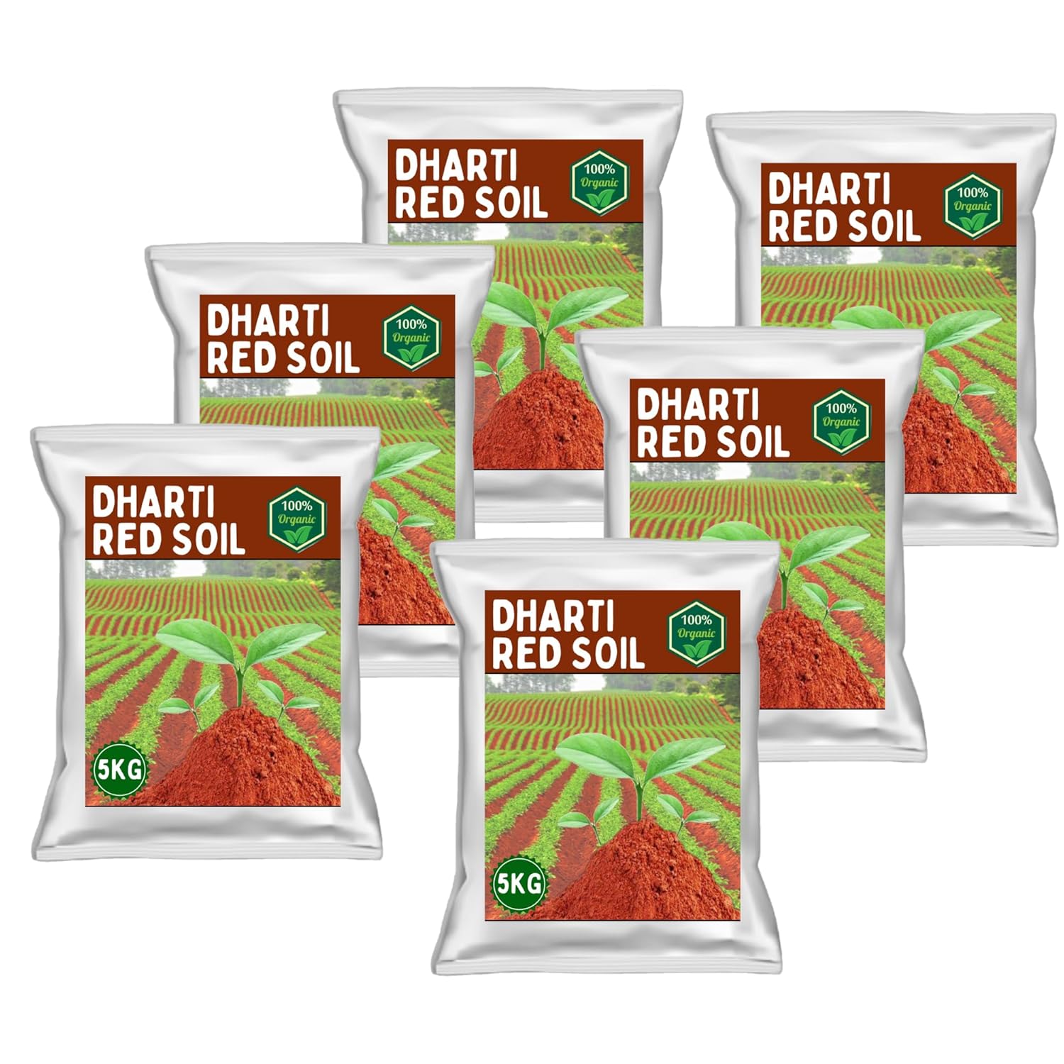 DHARTI Garden Red Soil 5 Kg (Pack of 1) Red Soil Natural Organic