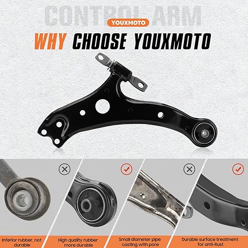 Vista 15 de Brazos de control delanteros inferiores con barra estabilizadora de rótula kits de suspensión para Toyota Camry 2002 2003, apto para Lexus ES300