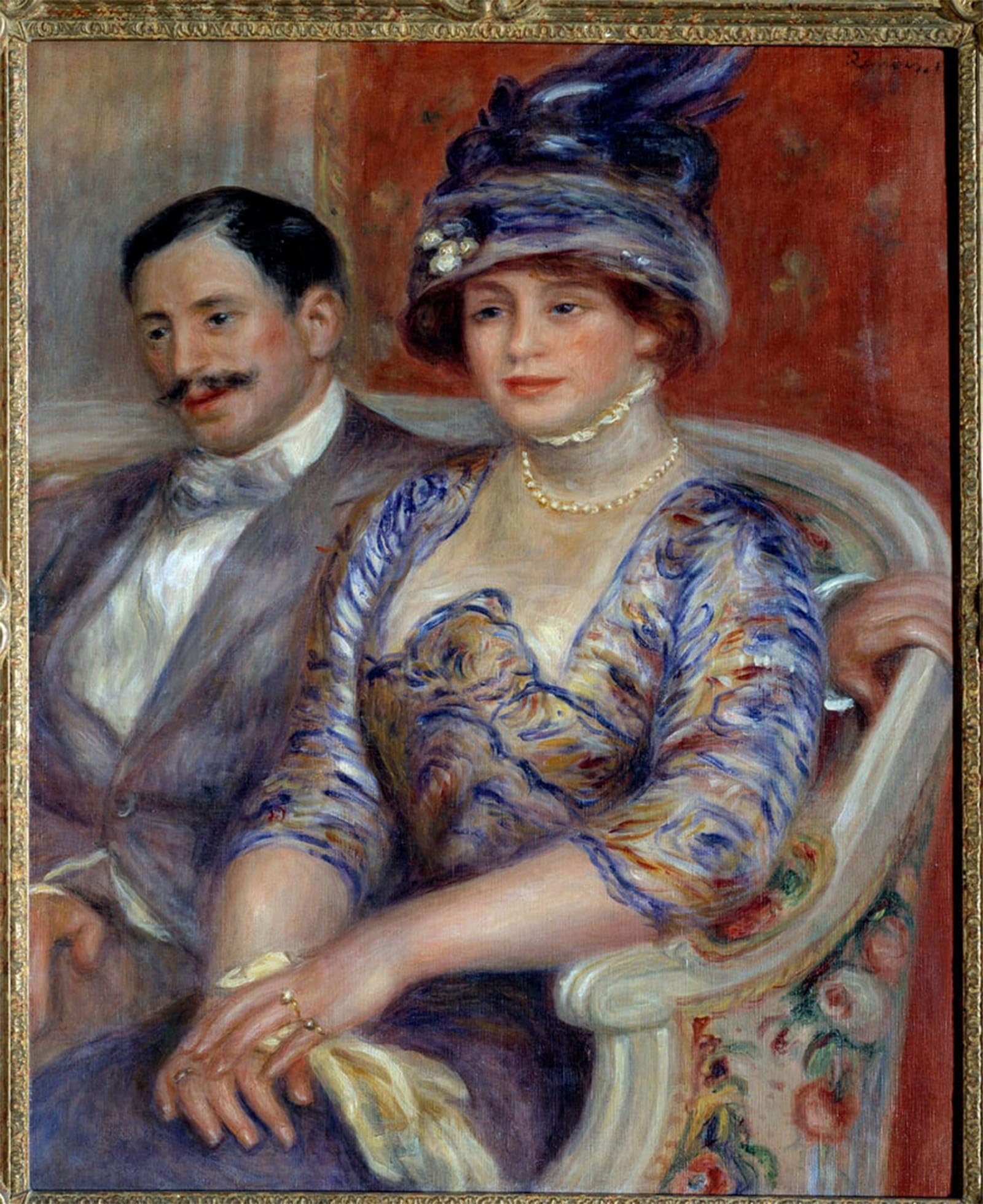 ARTXLXXBN Famous Painting Art Wall Decor Abstract Art Picture Portraits of Monsieur Et Madame Bernheim De Villers Painting by Pierre Auguste Renoir Animal Pictures for Home Decor 60x90cm