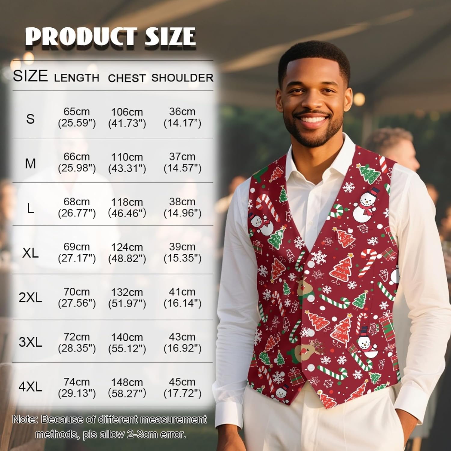 NDISTIN Men's Formal Suit Vest Slim Fit Waistcoat with Button V-Neck Sleeveless Jacket Vest for Tuxedo Wedding Party