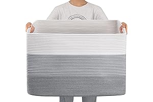 Spacious Storage Solution: OIAHOMY Tall, Thin Blanket Basket (25"x16"x16")