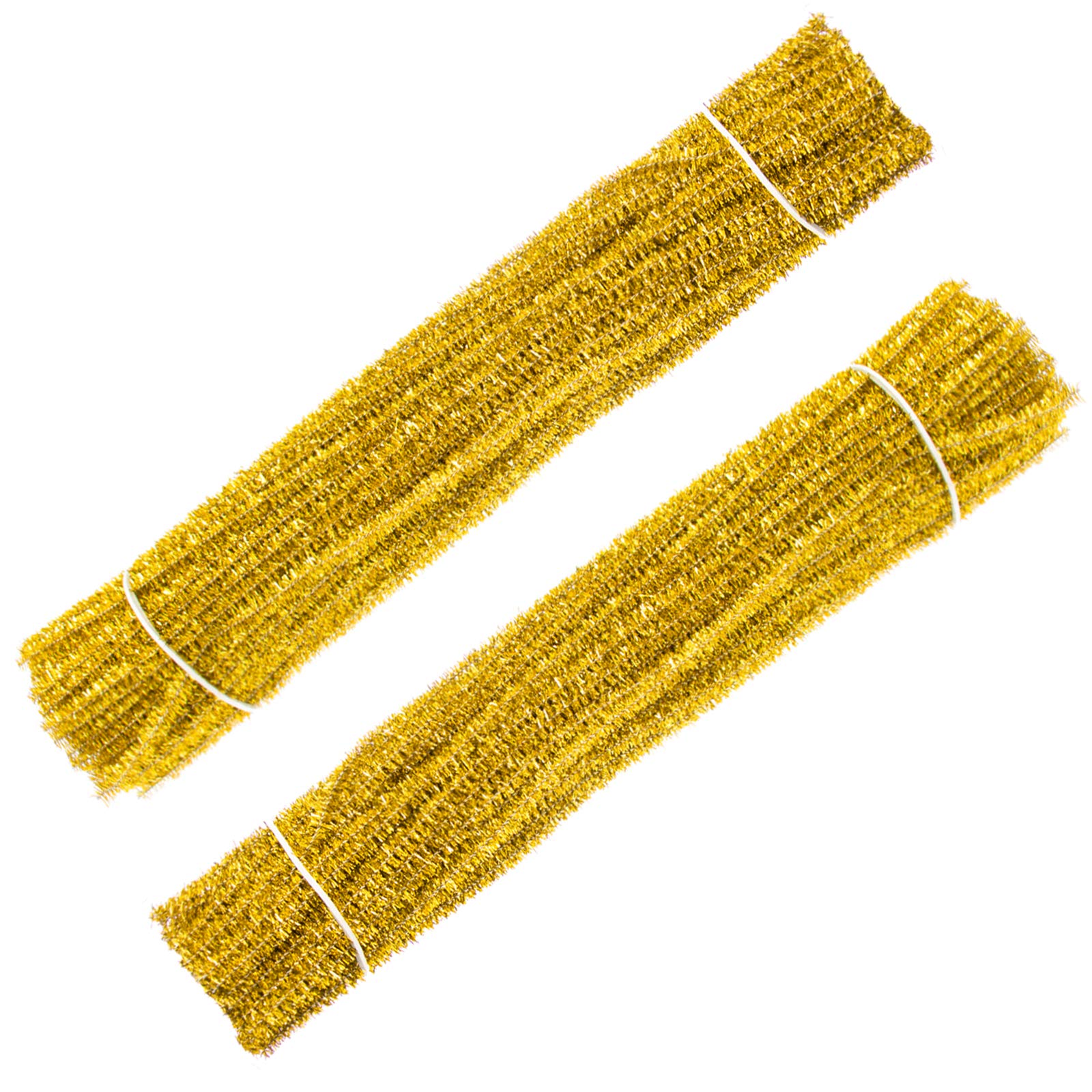 Waycreat 200 Pieces Pipe Cleaners Gold Chenille Stem for DIY Art Craft Decorations (6mm x 12 Inch), J:Gold,200PCS