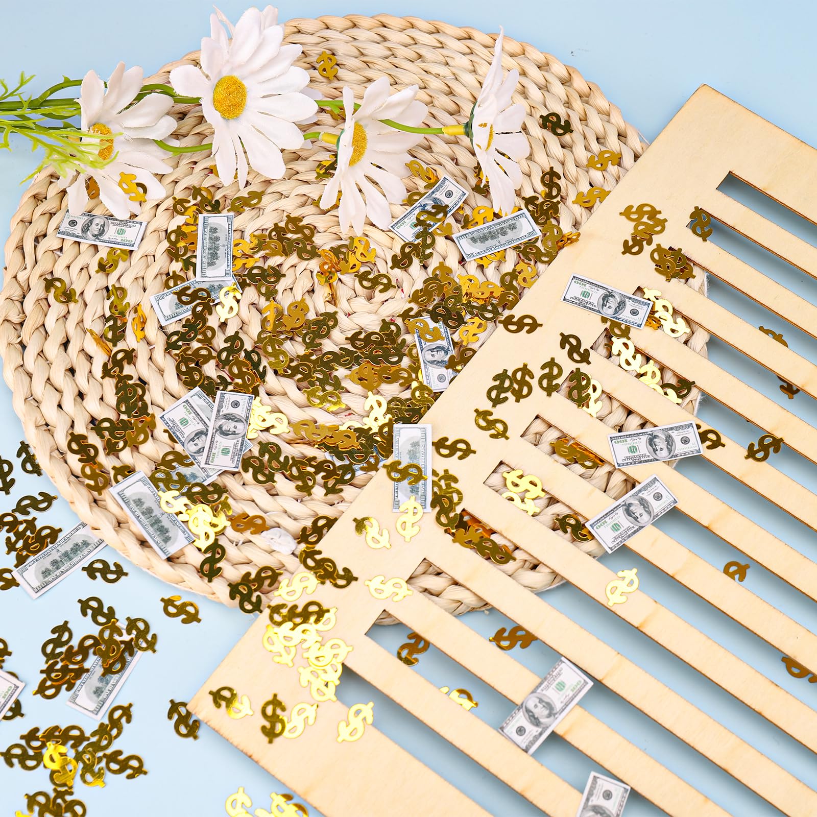 Dollarzeichen Glitzer Konfetti – 60 G Goldene Pailletten Für Hochzeiten & Partys