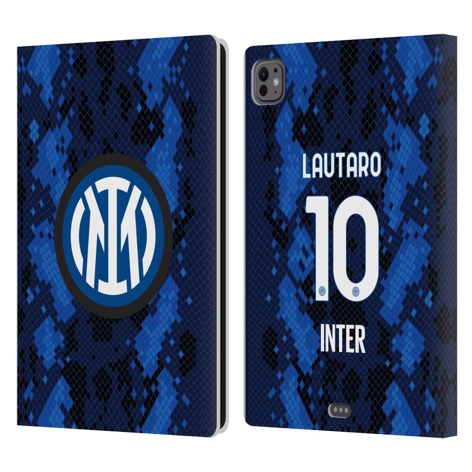 Head Case Designs Officially Licensed Inter Milan Lautaro Martínez 2021/22 Players Home Kit Leather Book Wallet Case Cover Compatible with Apple iPad Pro 11 M4 2024