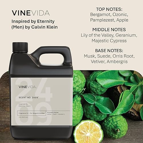 Miniatura 296 de VINEVIDA Aceite aromático n.º 4800 inspirado en un millón de hombres para fabricación de velas y jabón, fabricado en Estados Unidos