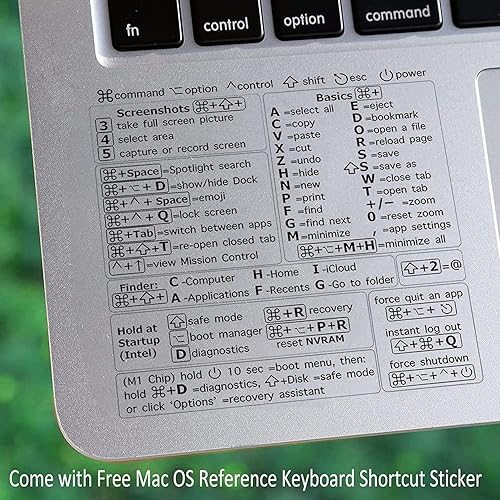 Miniatura 8 de QCzyc Compatible con MacBook Pro de 13 pulgadas 2022, 2021, 2020-2016 versión A2338 M1 A2289 A2251 A2159 A1989 carcasa rígida de plástico y teclado