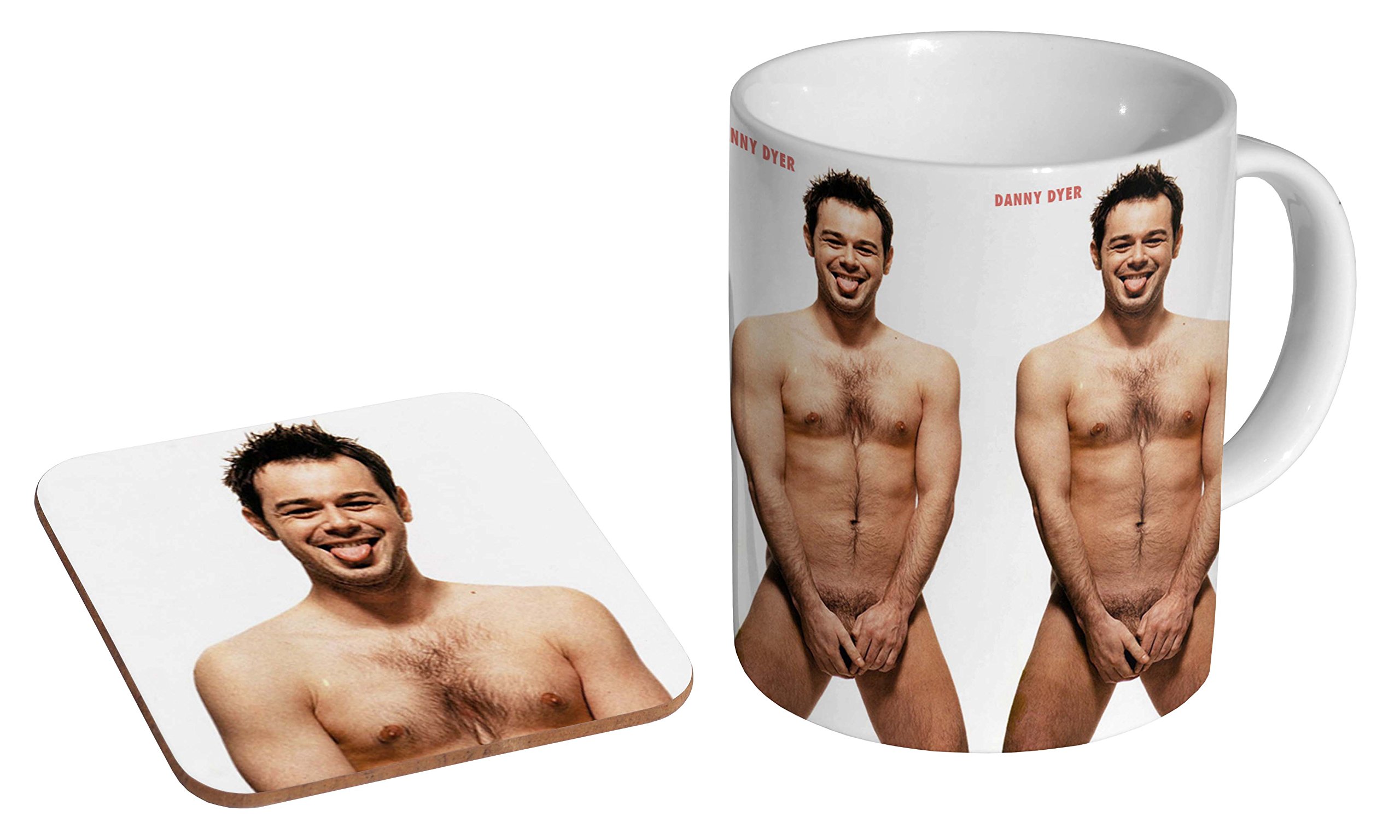 Mugmart White Danny Dyer Awesome Ceramic Coffee Mug + Coaster Gift Set
