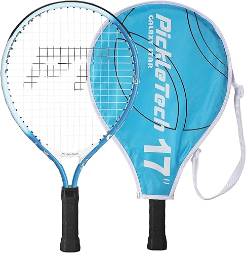 Raqueta de tenis para niños y niñas de 2 a 12 años, raqueta de tenis juvenil multicolor y estilo para principiantes, incluye bolsa de nailon 420D