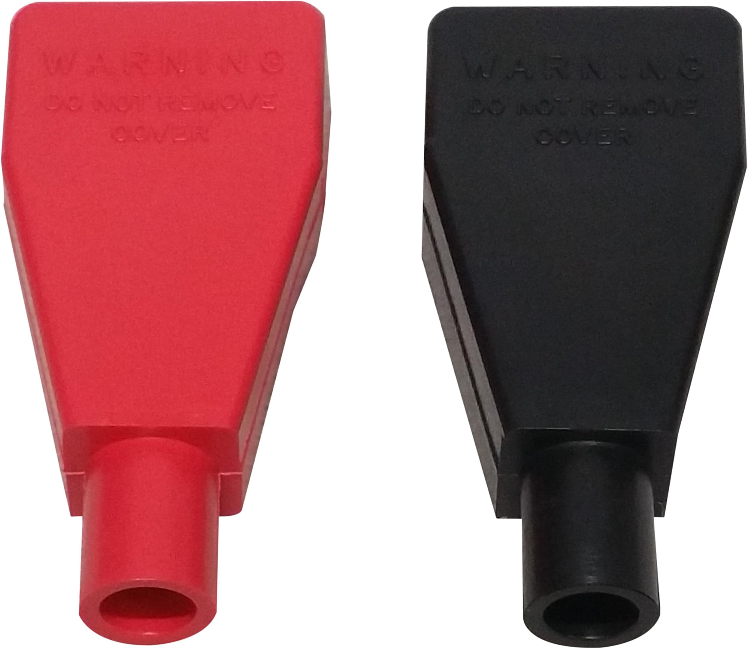 Red & Black Top Post Flexible Battery Terminal Insulator Covers