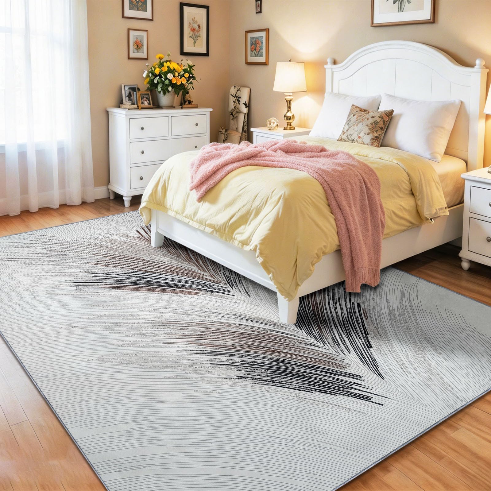 140 x 200 cm nowoczesny styl można prać w pralce szary dywan do salonu