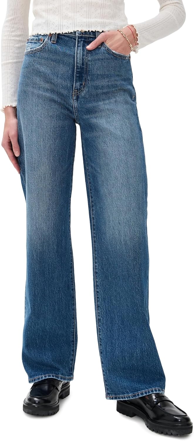 DAZE Women's City Straight High Rise Straight Jeans