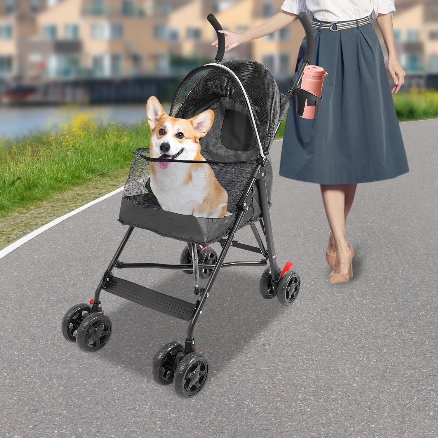 Ultimate Comfort on the Go: The Folding Pet Stroller for Dogs and Cats Reviewed!