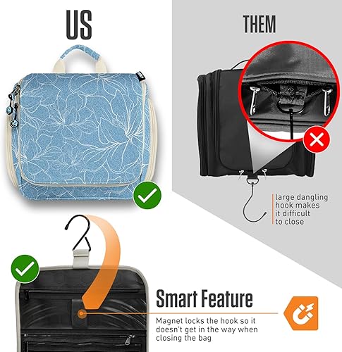 Miniatura 6 de VENTURE 4TH Hanging Travel Toiletry Bag for Women & Men - Travel Organizer with Expandable Compartments & Removable Clear Pouch for Toiletries