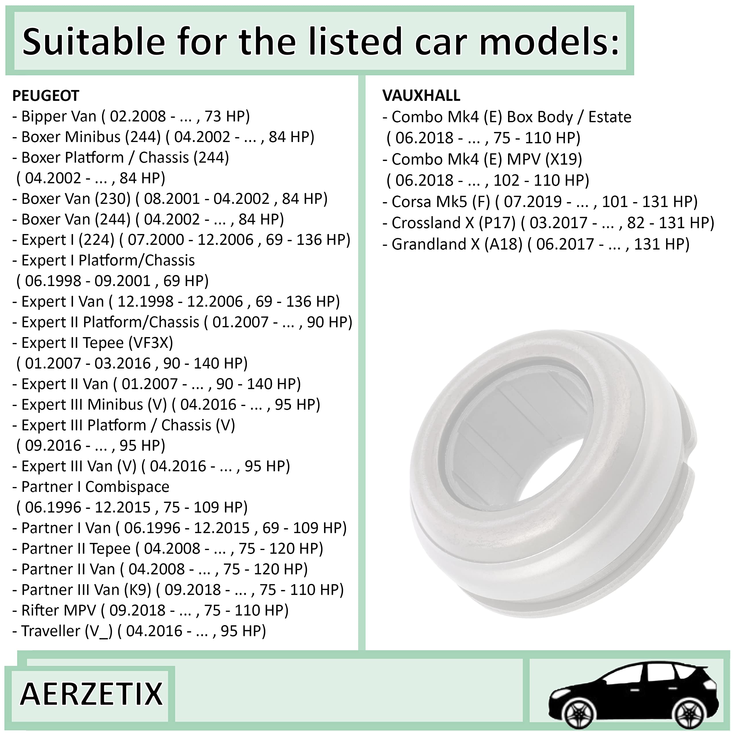 AERZETIX - C66714 - Butée d'embrayage - compatible avec numéros OE 1611266180, 1611266780, 204163, 204168, 204175, 204194, 204197, 2041A7, 96882261