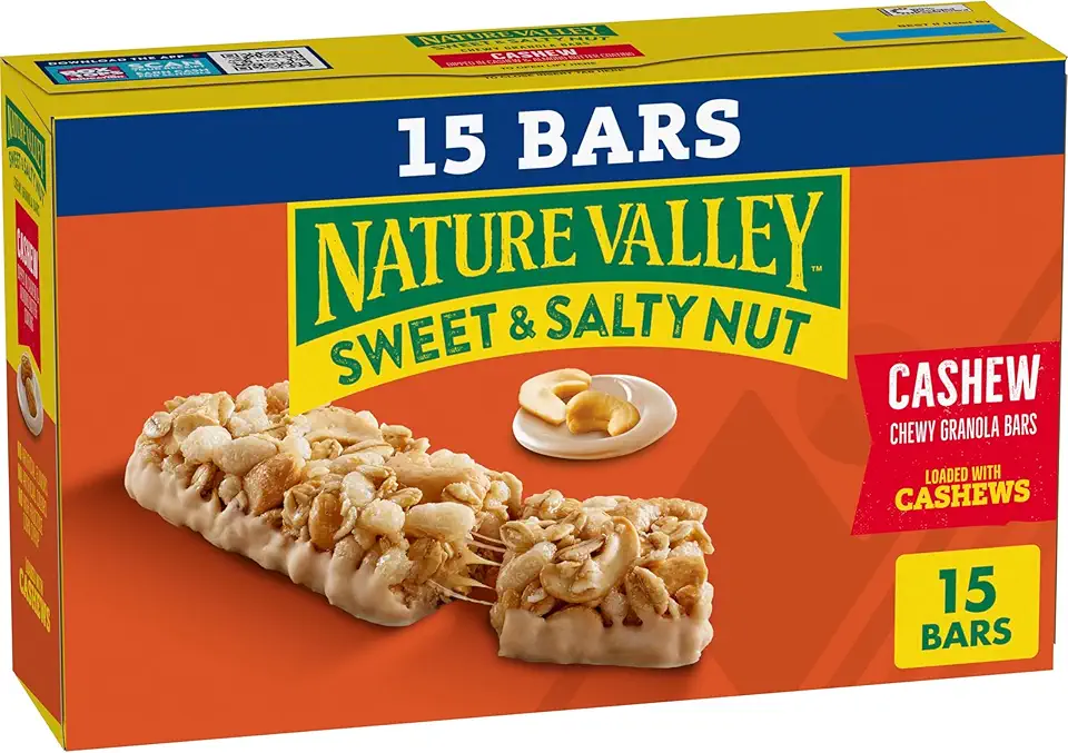 Nature Valley Sweet and Salty Nut Granola Bars, Cashew, 15 Bars, 18 oz