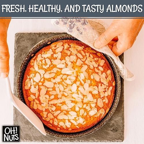 Miniatura 8 de Oh! Nuts Almendras naturales en rodajas  crudas  100% naturales  2 libras  Rebanadas de almendras altas en proteínas  Empaquetadas en bolsa de