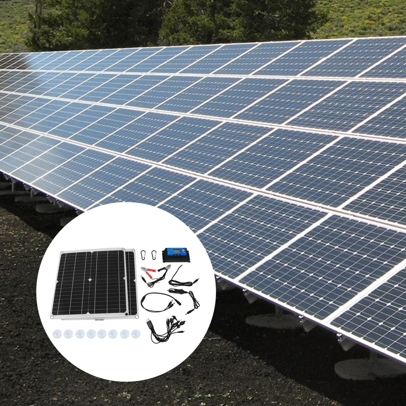 Monocristallin Kit Charge Voyage Panneau Solaire Extérieur 300w