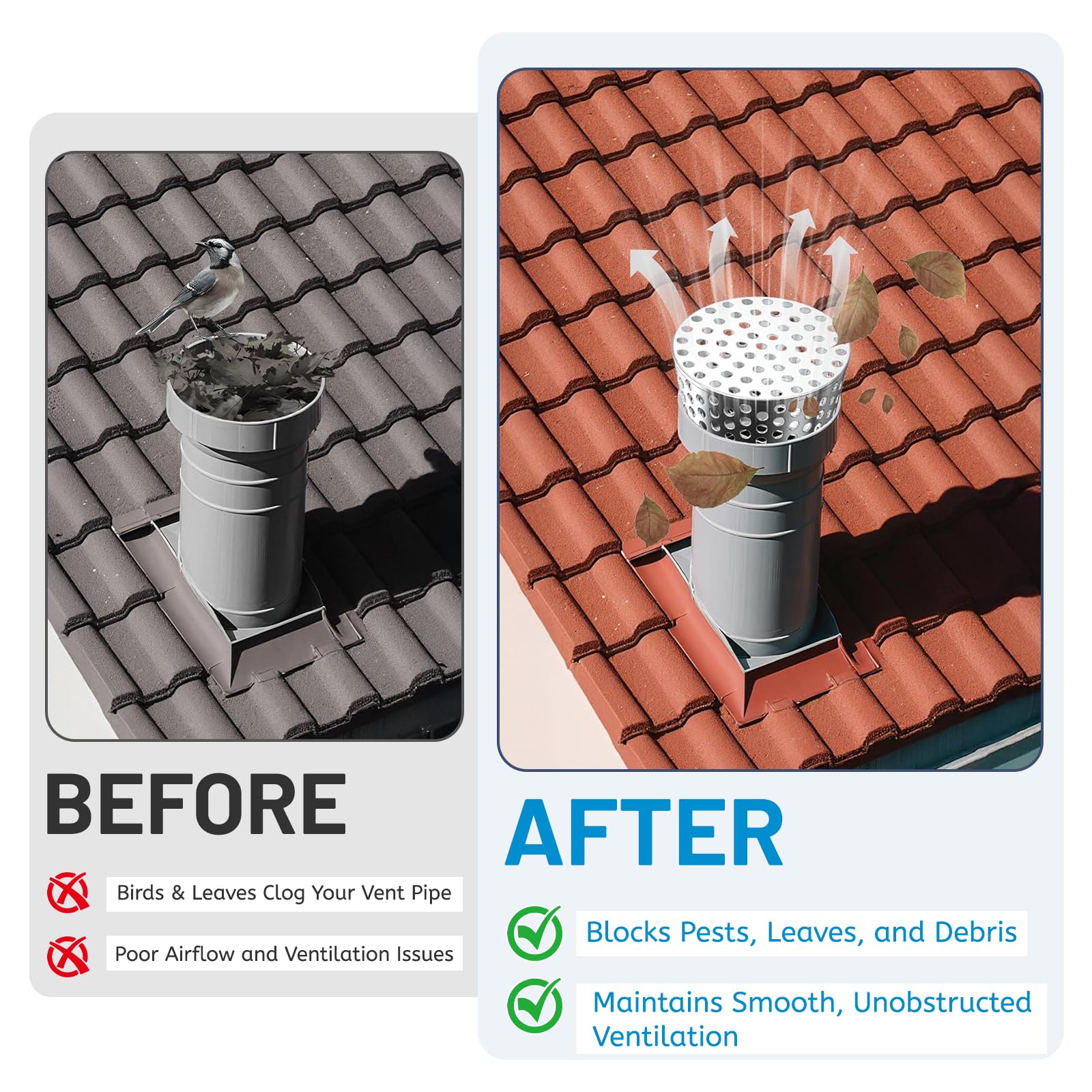 LALAGO 4 Pièces Crapaudine de Gouttière Grille 75-90mm, Gouttière Anti Feuilles Filtre de Descentes en Acier Inoxydable, Grilles de Drainage pour Maison Avant-Toit Fossé Égout pour Éviter les Blocages
