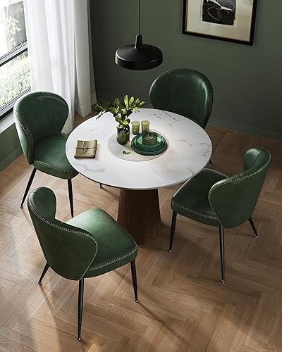 Miniatura 4 de VASAGLE Colección EKHO - Juego de 4 sillas de comedor, sillas de cocina tapizadas, asiento cómodo, cuero sintético con costuras, modernas de