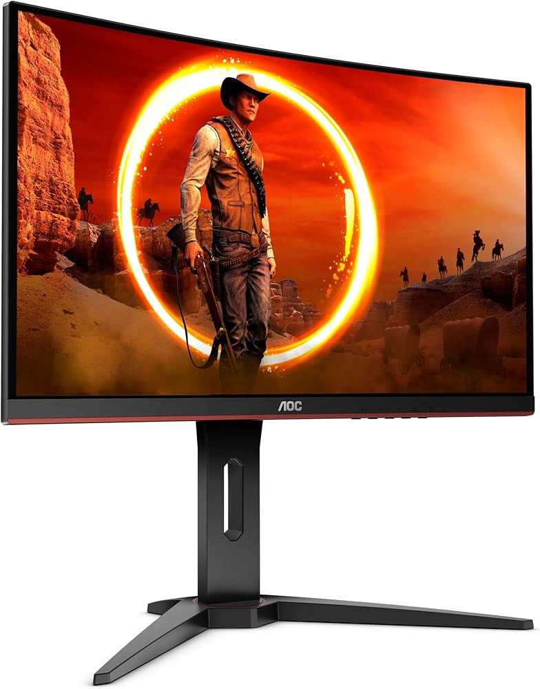 AOC C24G1 24" Curved Frameless Gaming Monitor, FHD 1080p, 1500R VA panel, 1ms 144Hz, FreeSync, Height adjustable, VESA, 3-Year Zero Dead Pixels thumbnail 2
