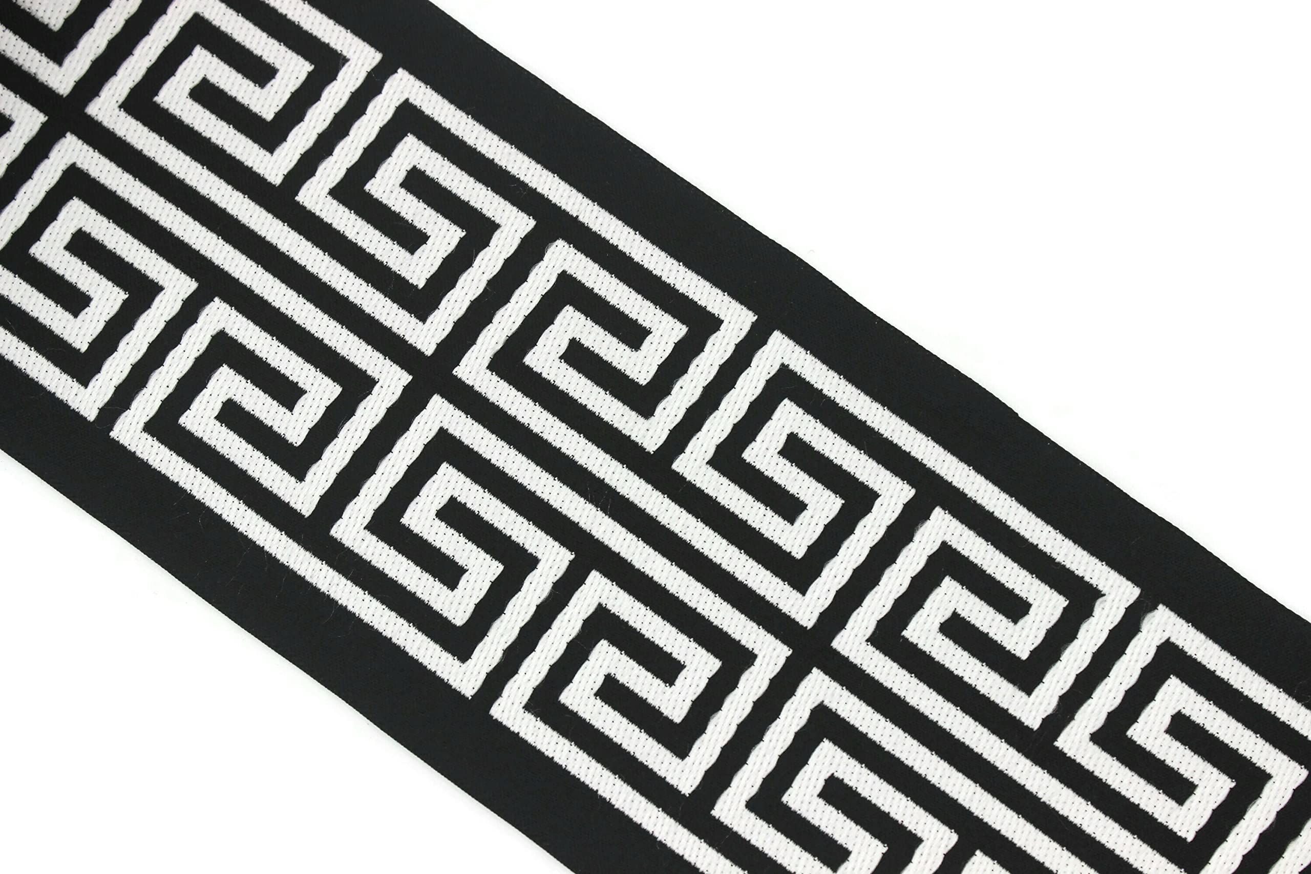 Jacquard Drapery Ribbon Greek Key Drapery Trim - Elegant Jacquard Ribbon For Curtains & DIY Crafts Drapery Trim Ribbon 2 thumbnail image