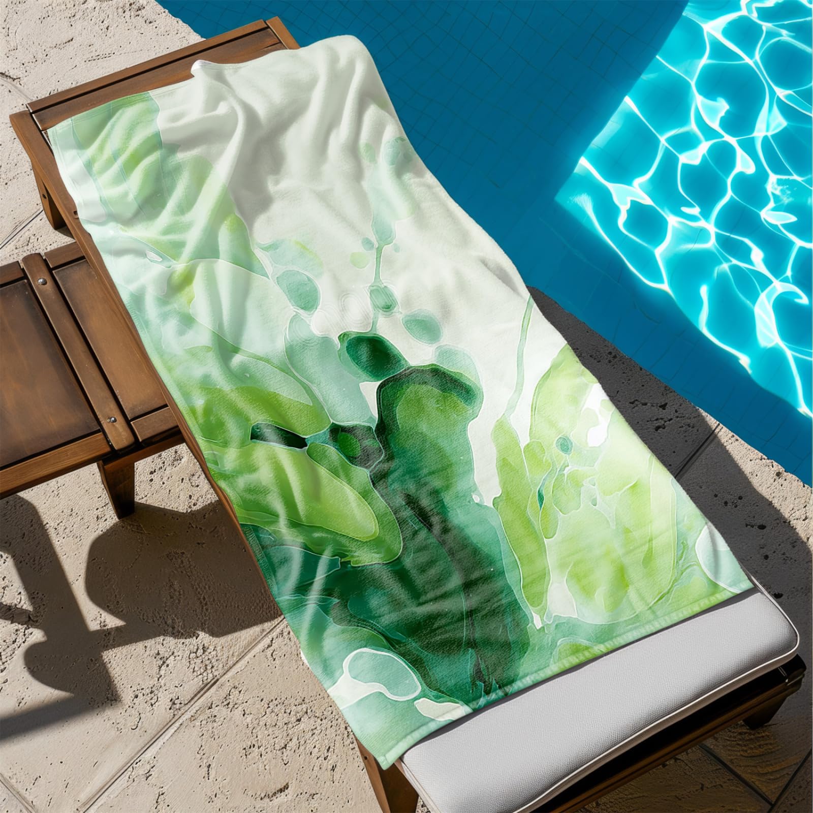Générique Serviette Microfibre Plage Modèle Vert