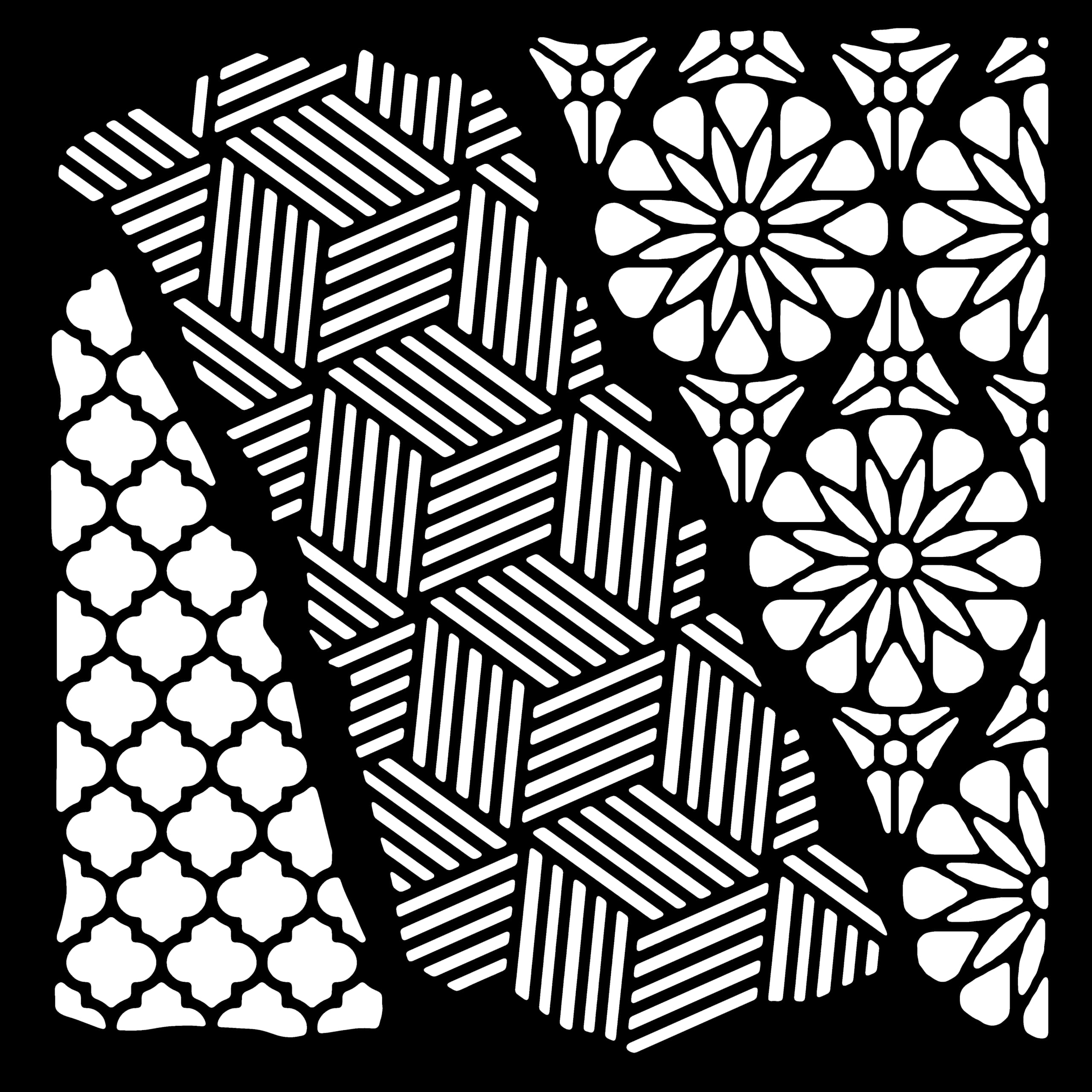 Woodware Cream Quito 6 In X 6 In Stencil, 6 X 6 In