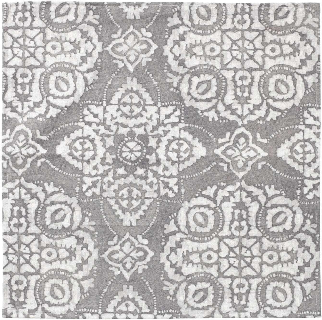 VIETRI NAPKINS Gray medallion napkin Home & Kitchen