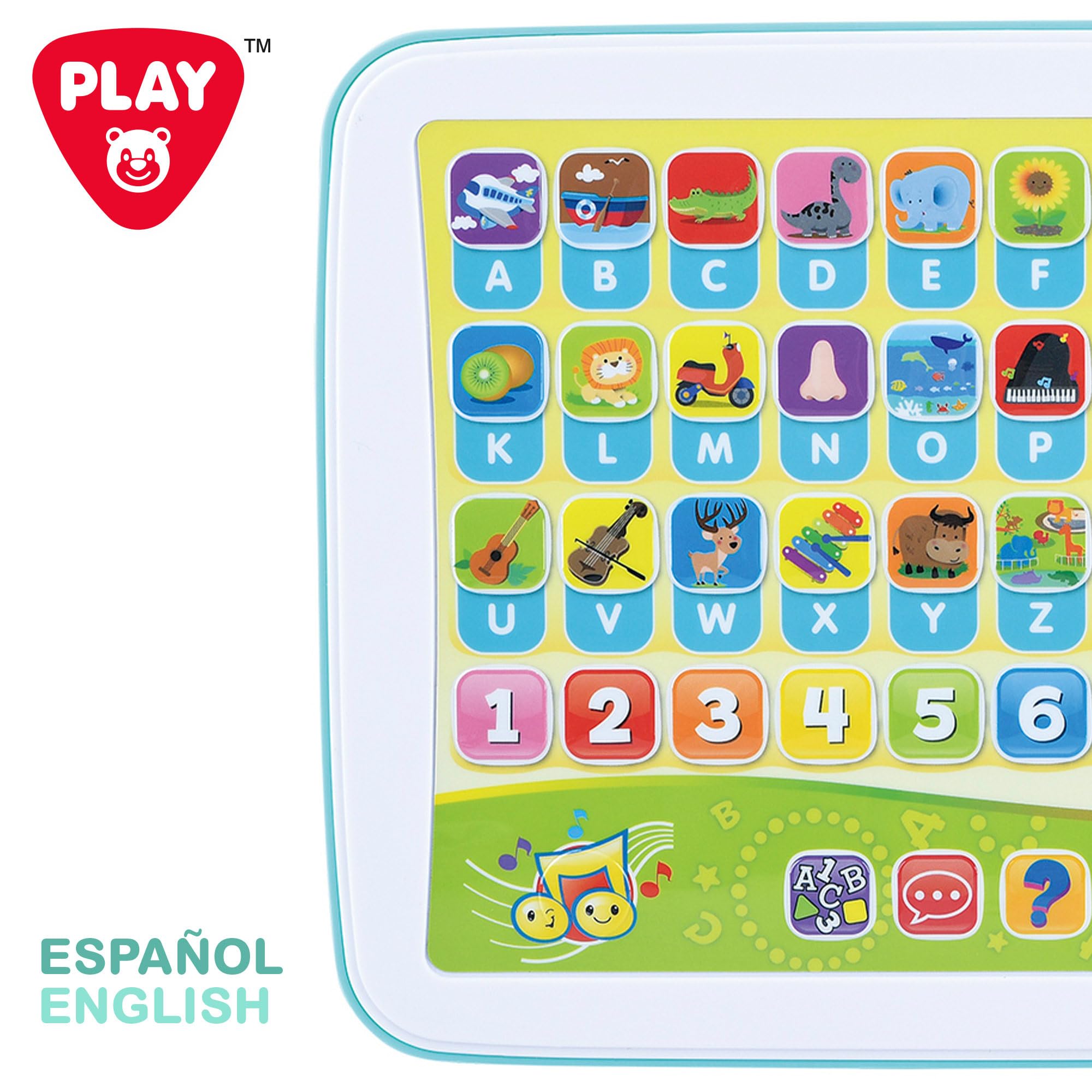 ColorBaby Play Tablet educativa bilingüe, Infantil español-inglés, con Letras, Números, Animales y música, con melodía, Juguete Educativo, Aprendizaje, para niños y niñas, Desde 24 Meses (39623