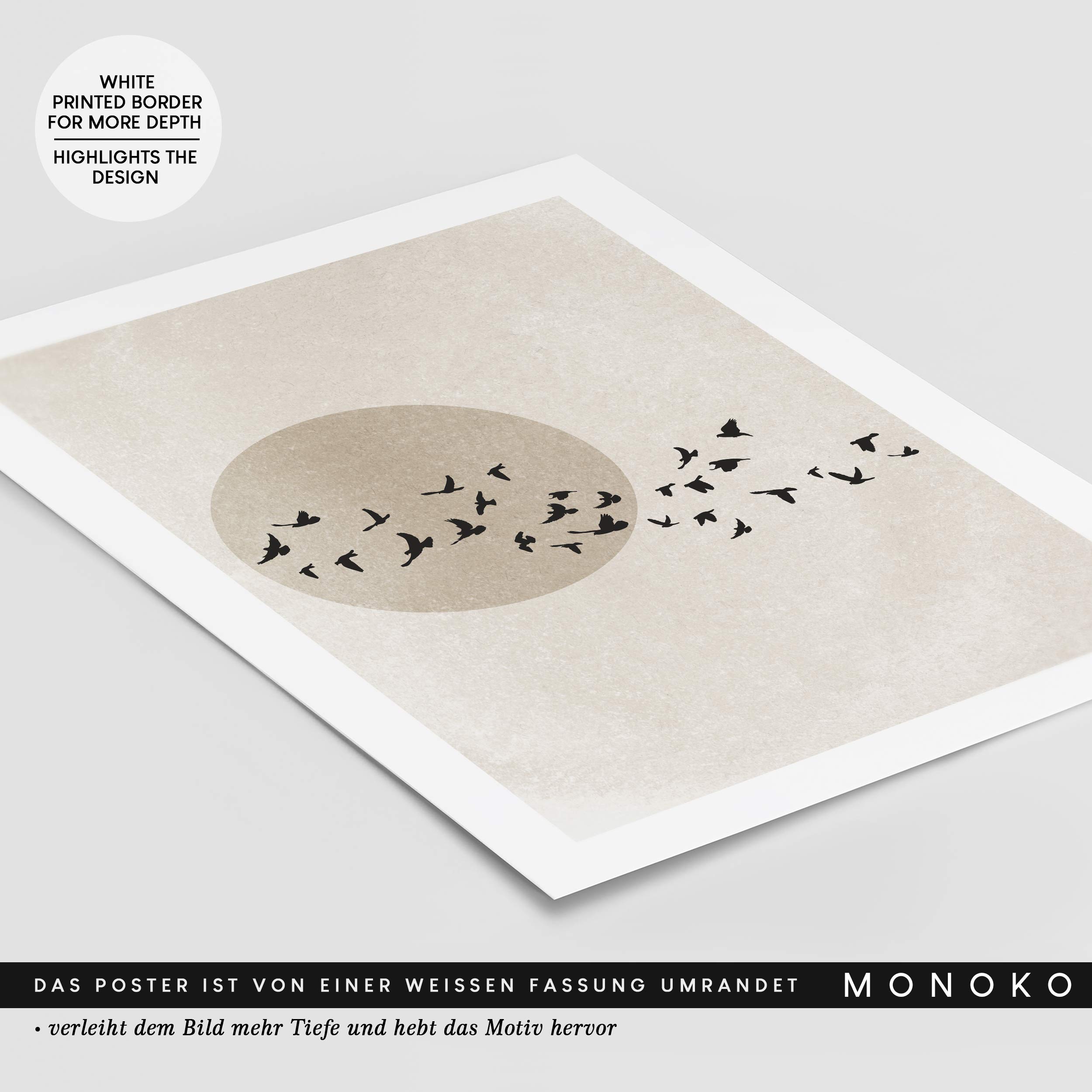 MONOKO Lot De 6 Posters Salon Noir Et Blanc - Affiches Mode A4 Élégantes Pour Chambre Et Décoration Murale