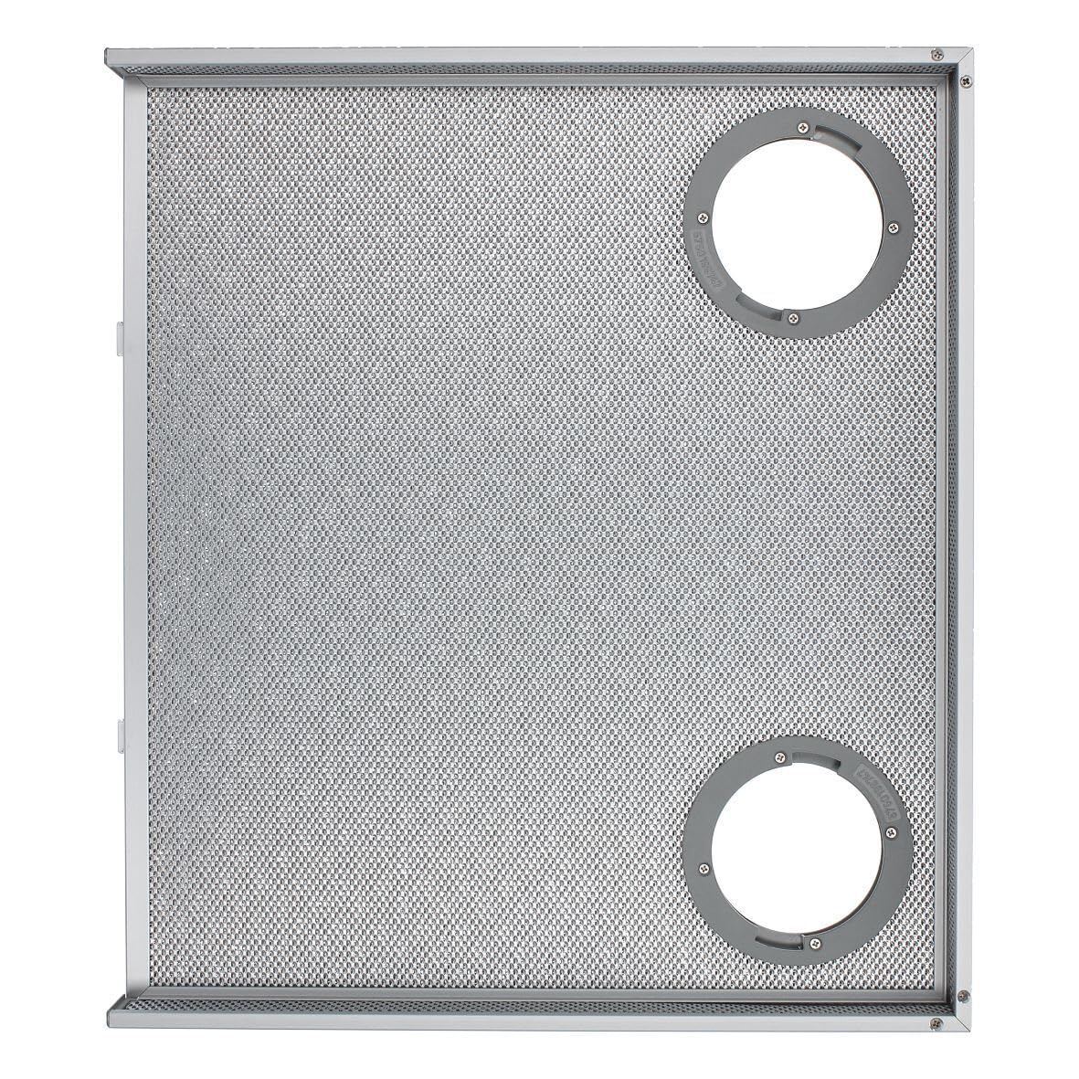 easyPART passend für BOSCH 00358699 Fettfilter Siemens Metallfilter | 380x335mm Dunstabzugshaube, mit 2 Aussparungen Löchern für die Halogenlampen, 5750199747, Metallfettfilter