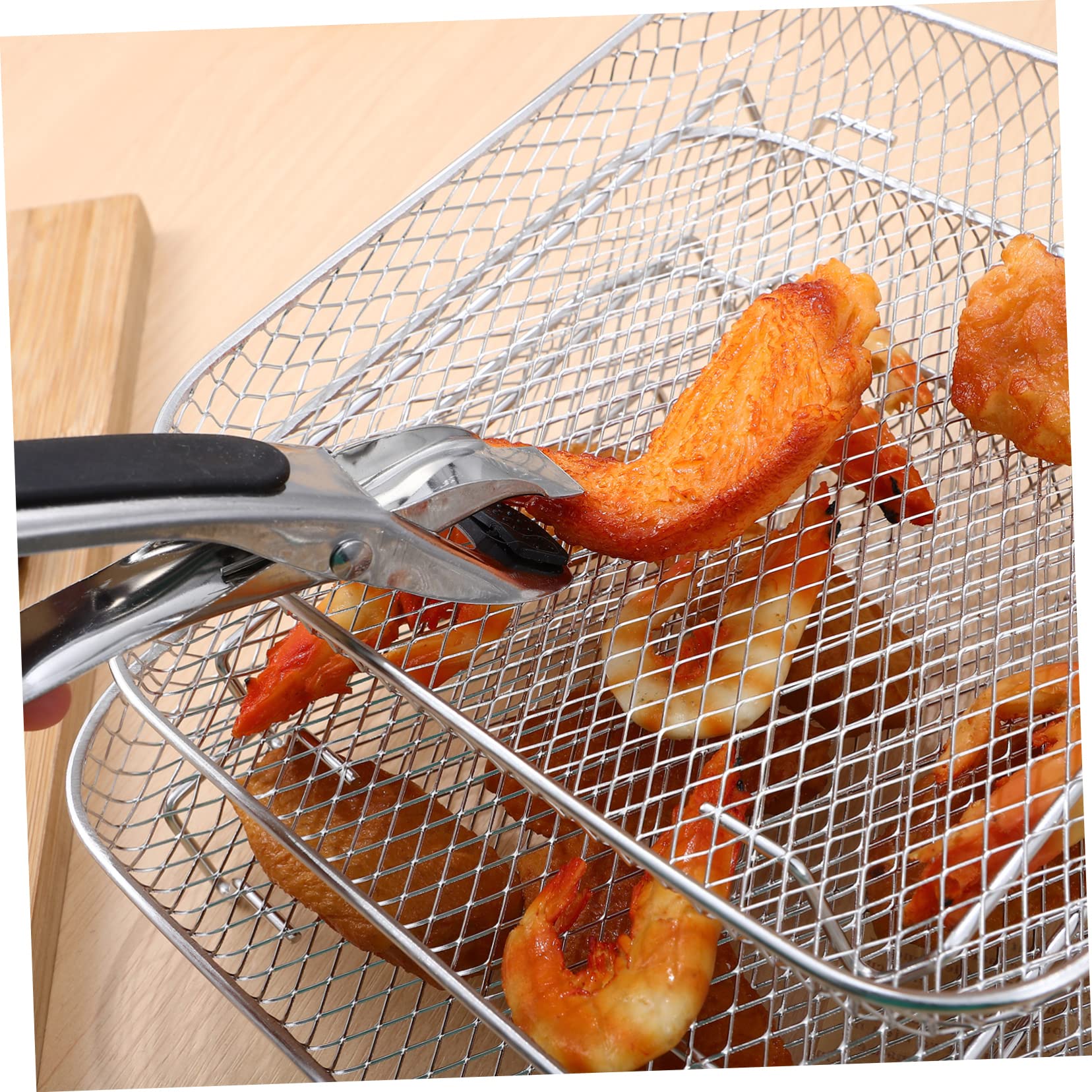 Hohopeti 3piezas Rejillas Inoxidable para Freidora De Aire Unidades Accesorios De Cocina