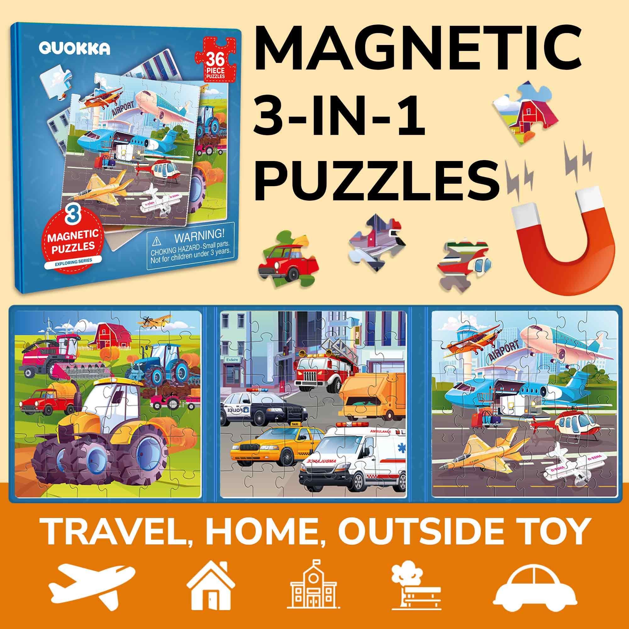 QUOKKA Magnetic Puzzles for 2 3 Year Olds, Travel Toys for Toddlers on Plane Car Ride - Image 2