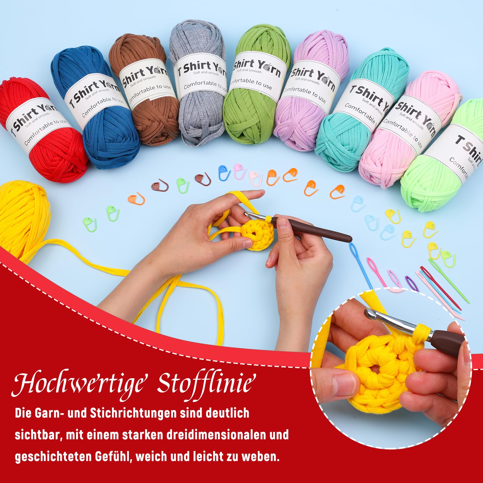 Lot De 4 Pelotes De Fil à Tricoter Pour T-shirt, 100 G