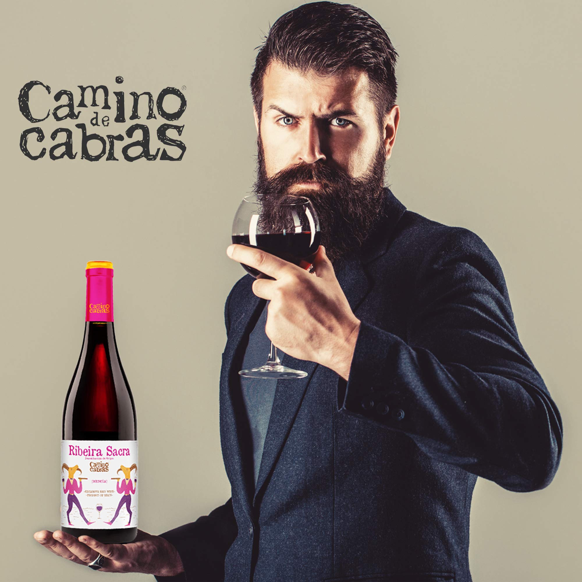 Vino Mencia - Caja Vino Tinto 6 botella x 750 ml - Vino para Regalar – Vino Gallego Premium – Vino Regalo Gourmet – Pack Regalo vino - D.O Vino Ribeira Sacra - CAMINO DE CABRAS