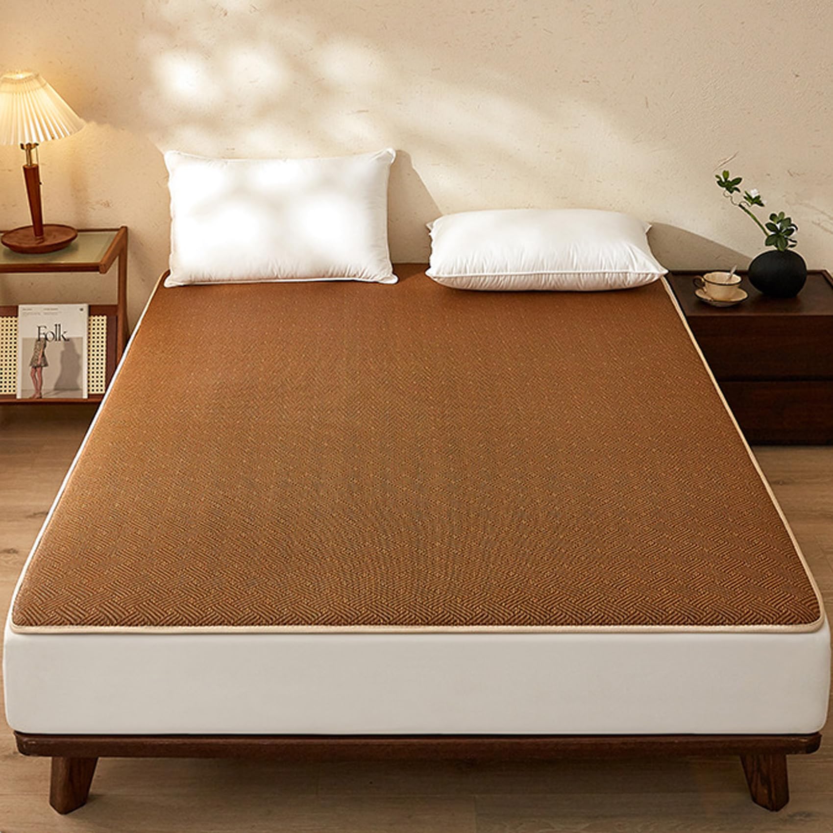 Cubrecolchón tamaño Queen, de Viscosa de Rattan Cover