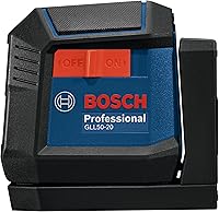 Vista 4 de Bosch GLL50-20 - Láser autonivelante de línea cruzada de 50 pies, incluye soporte magnético integrado y 2 pilas AA