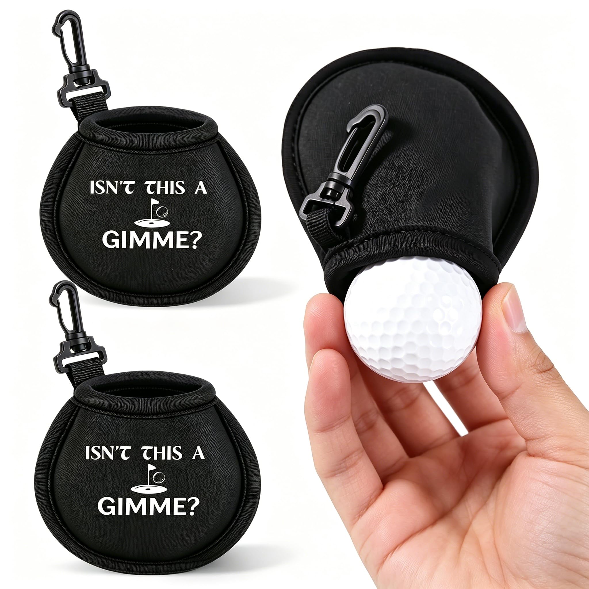 2 Pcs Golf Gifts for Men UK, Golf Ball Cleaner Pouch, Mens Accessories Presents, Compact Golf Ball Washer Bag, Golfing Gift Ideas for Golfers Boys Grandad Dad Christmas Birthday Father’s Day Present