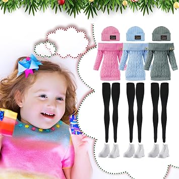 Geyoga 12 Pcs Doll Clothes and Accessories for 12 Inch Summer Dolls Sweater Pants Shoes Hat Outfits Doll is Not Included(Sage Green, Light Blue, Rose Red,12 Inch)